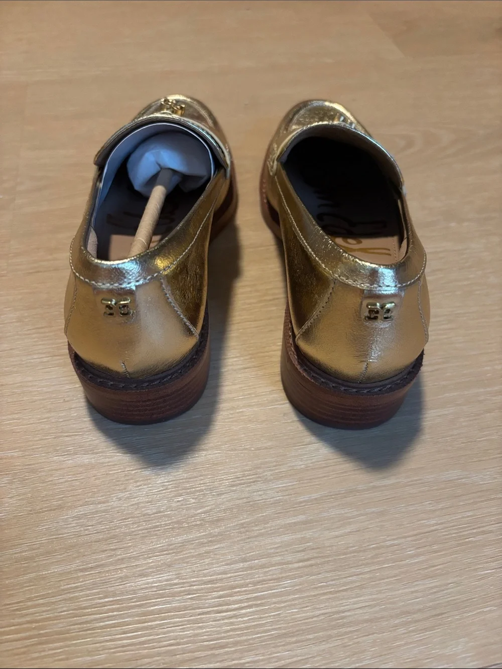 NWOB Sam Edelman Denise Metallic Gold Loafers size 5